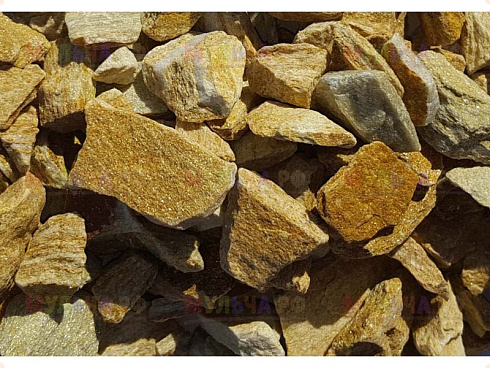 Kamenclub.ru: Щебень крошка желтый (ЗЛАТОЛИТ) фр. 5-10 мм.  купить во Владимире мрамор золотистый, бежевый, желтый каменная ландшафтная декоративная крошка здатолита 8500 руб/т   фото КАМЕНЬ КЛУБ