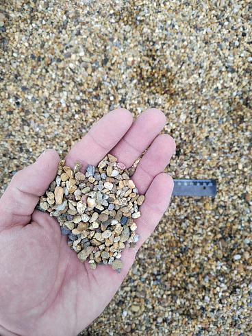 Галька речная окат (рыжая) фр.3-5 мм купить во Владимире 