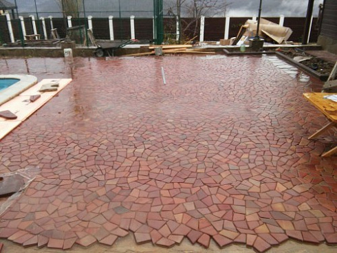 Kamenclub.ru: Песчаник брусчатка (Готика) art PSK-L-01  купить во Владимире    2600 руб/кв.м    фото КАМЕНЬ КЛУБ