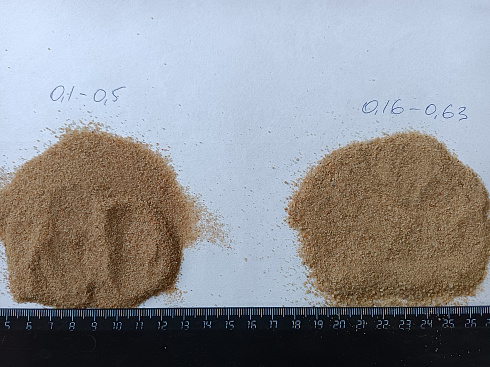 Кварцевый песок для площадок фр. 0,16-0,63 мм.  купить во Владимире фото Камень Клуб