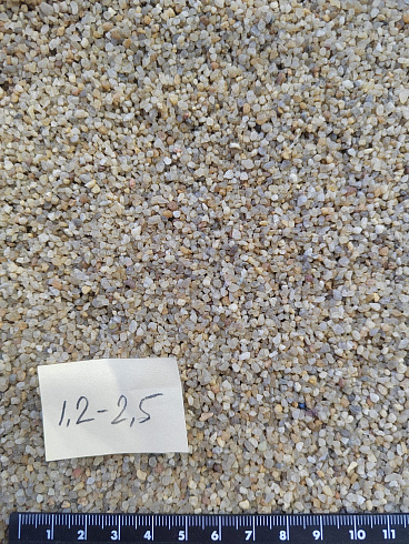 Кварцевый песок сухой фракцинированный фр. 1,2-2,5 мм.  купить во Владимире фото Камень Клуб