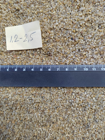 Кварцевый песок сухой фракцинированный фр. 1,2-2,5 мм.  купить во Владимире фото Камень Клуб