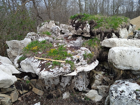 Kamenclub.ru: Выветренный известняк со мхом фр. 100-500 мм.  купить во Владимире известняк серый белый зеленый валун известняковый крупный 10000 руб/т   фото КАМЕНЬ КЛУБ