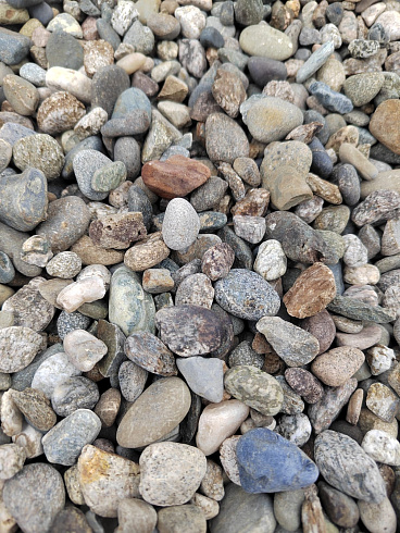 Kamenclub.ru: Галька речная окат (серая) фр.10-20 мм купить  во Владимире галька речная серая, серый, темно-серый, светло-серый, коричневый ландшафтная декоративная речная окатанная округлая галька 5000 руб/т   фото КАМЕНЬ КЛУБ