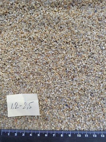 Кварцевый песок сухой фракцинированный фр. 1,2-2,5 мм.  купить во Владимире фото Камень Клуб