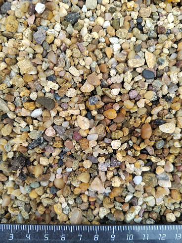 Галька речная окат (рыжая) фр.3-5 мм купить во Владимире 