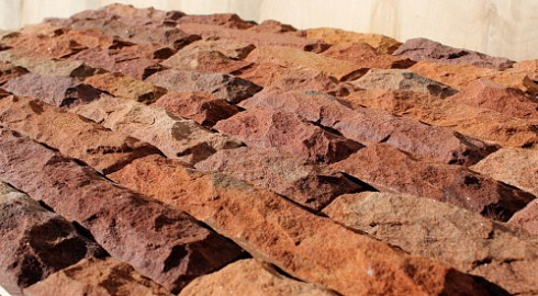 Kamenclub.ru: Песчаник (красный дракон) art PSK-5-03  купить во Владимире    3350 руб/кв.м   фото КАМЕНЬ КЛУБ