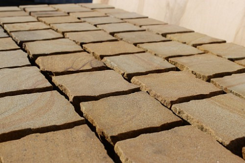 Kamenclub.ru: Песчаник брусчатка (Прага) art PSG-10-07  купить во Владимире    2600 руб/кв.м   фото КАМЕНЬ КЛУБ