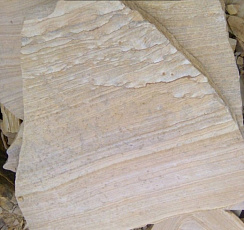 Kamenclub.ru: Песчаник пластушка желтый с рисунком (4-6 см)  купить во Владимире плитняк пластушка желтый с рисунком песчаник 9 000 руб/м3   фото КАМЕНЬ КЛУБ